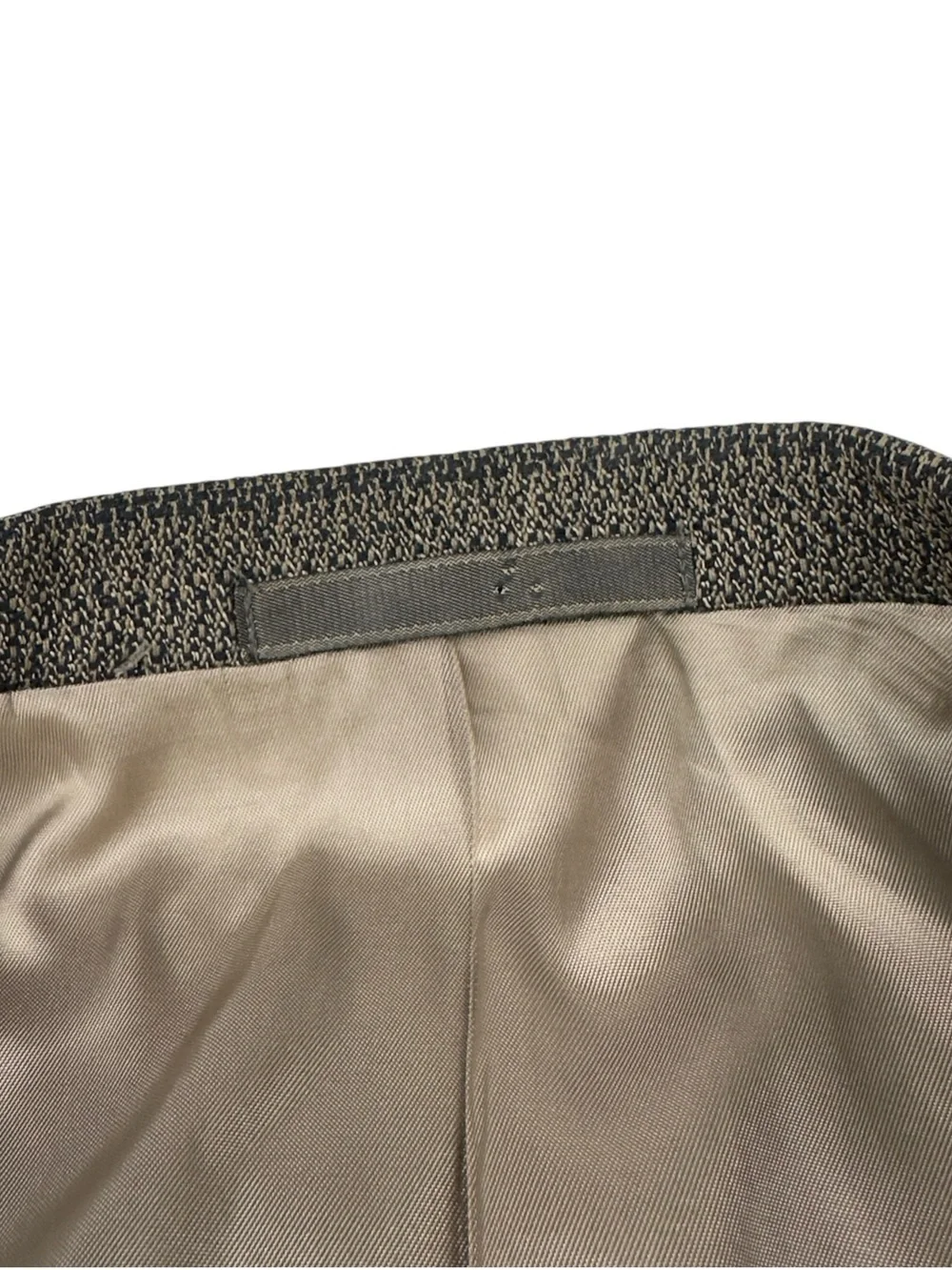 VTG Monsieur Givenchy Silk Wool Sport Coat Blazer Jacket Tan Black Men's 44R